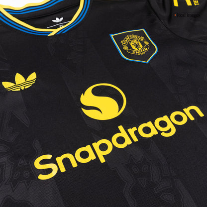 Set Tricouri Fotbal Manchester United Treilea 2025/26 Pentru Copii