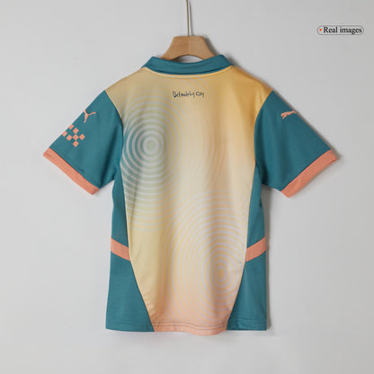 Set Tricouri Fotbal Manchester City Al Patrulea 2024/25 Pentru Copii - Definitely City