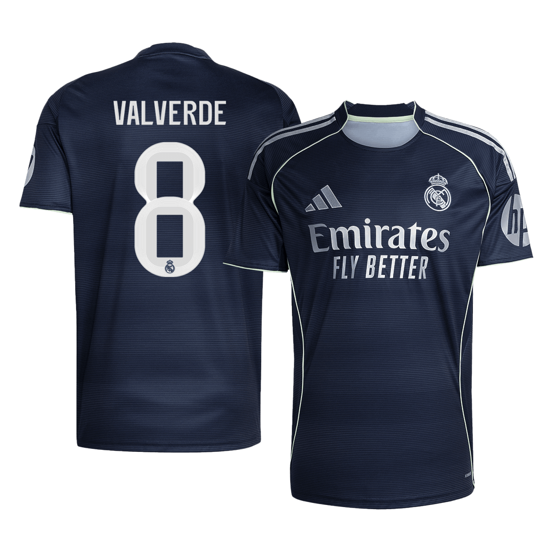 Tricouri Fotbal Real Madrid VALVERDE #8 Deplasare 2025/26