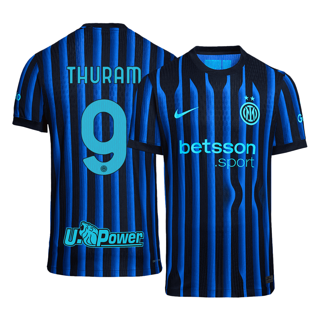 Tricouri Fotbal Inter Milano THURAM #9 Acasă 2025/26 Authentic