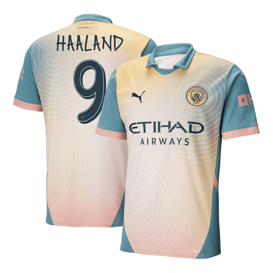 Tricouri Fotbal Manchester City HAALAND #9 Al Patrulea 2024/25 - Definitely City (mărime mare)