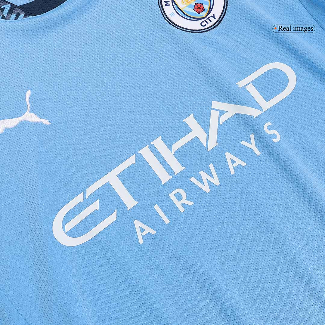 Tricouri Fotbal Manchester City RODRIGO #16 Acasă 2024/25 - UCL (mărime mare)