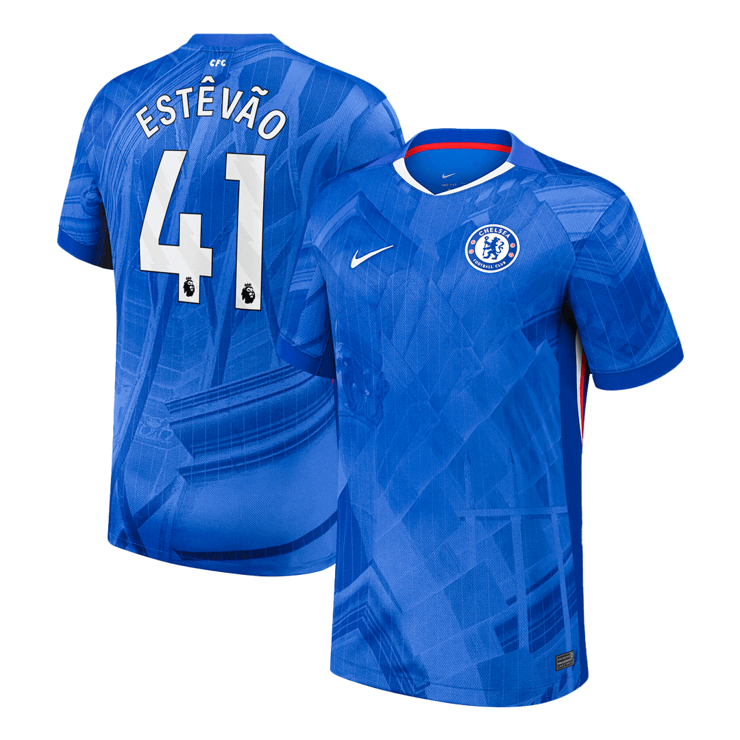 Tricouri Fotbal Chelsea ESTÊVÃO #41 Acasă 2025/26 - Premium
