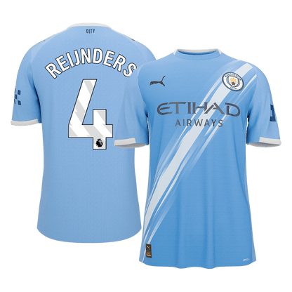 Tricouri Fotbal Manchester City REIJNDERS #4 Acasă 2025/26 - Premium