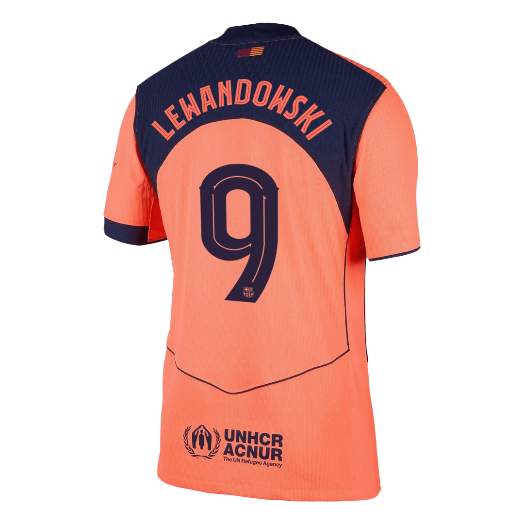 Tricouri Fotbal Barcelona LEWANDOWSKI #9 Treilea 2025/26 Authentic - UCL
