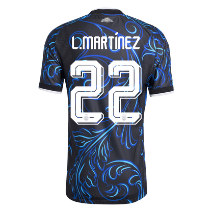 Tricouri Fotbal Argentina L. MARTÍNEZ #22 Deplasare Cupa Mondială 2026 Authentic