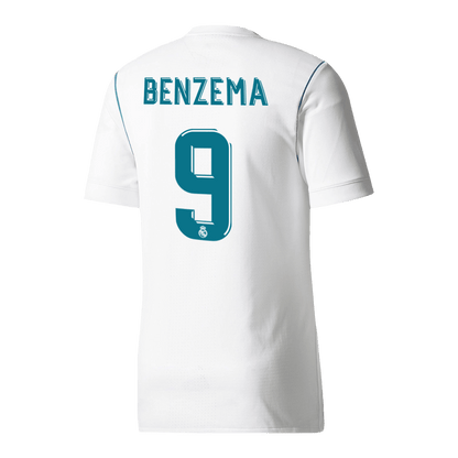Tricouri Fotbal Vintage Real Madrid BENZEMA #9 Acasă 2017/18