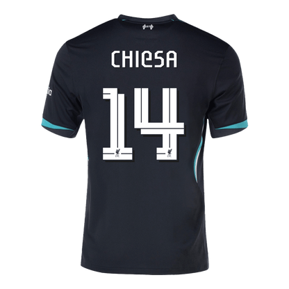 Tricouri Fotbal Liverpool CHIESA #14 Deplasare 2024/25 UCL - Super (mărime mare)