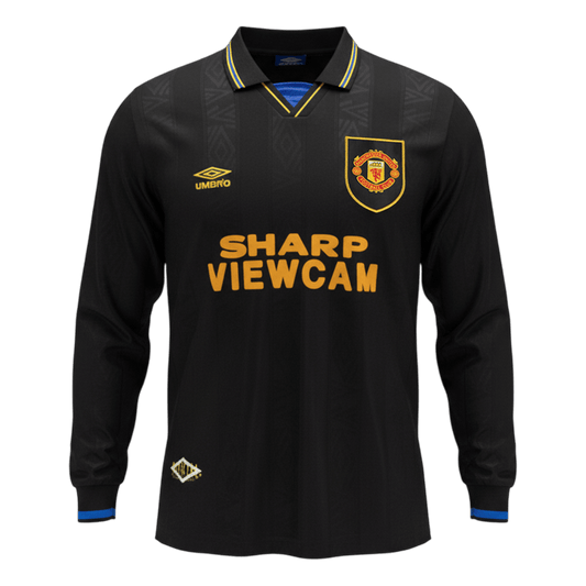 Tricouri Fotbal Vintage Manchester United Deplasare 1993/94 Mânecă Lungă