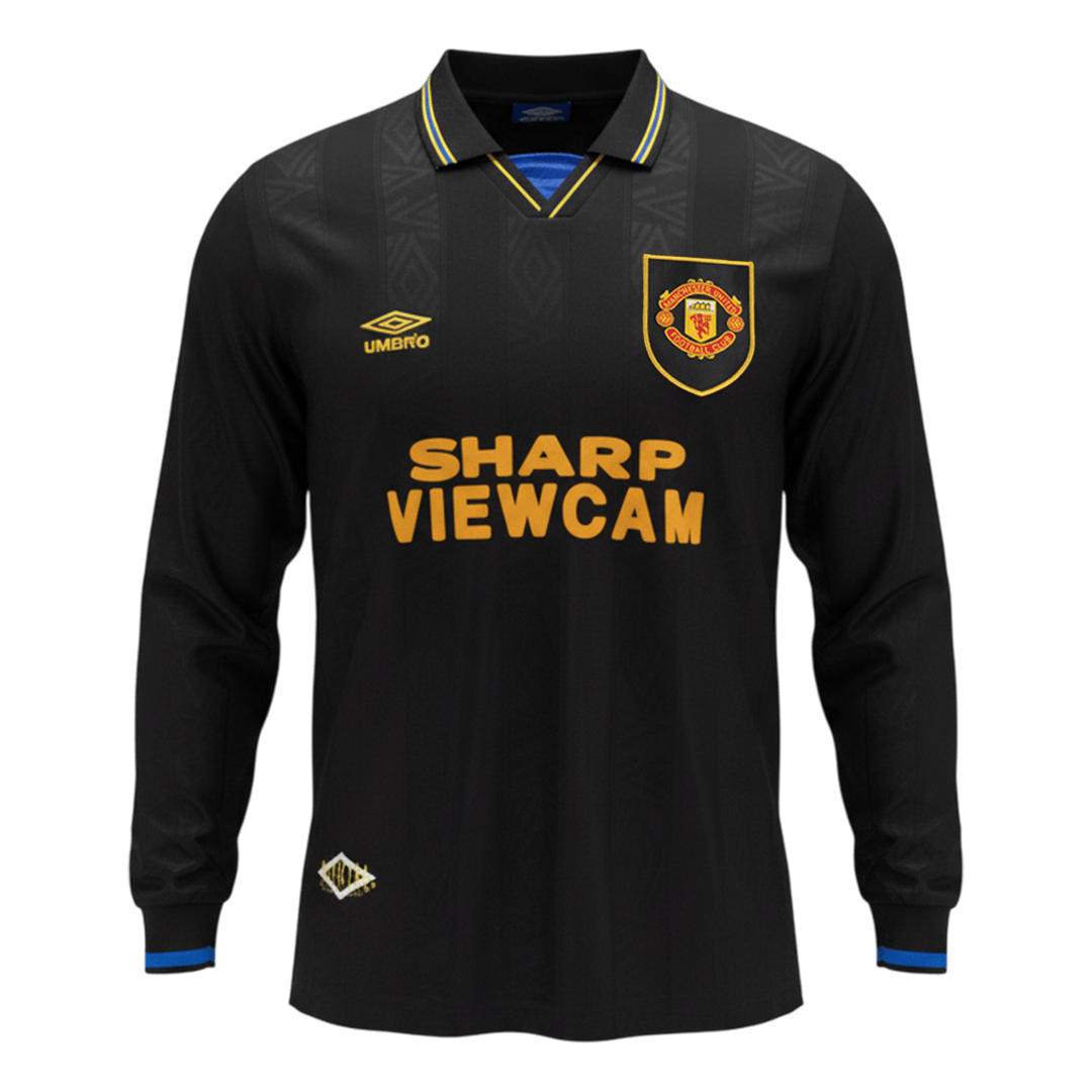 Tricouri Fotbal Vintage Manchester United Deplasare 1993/94 Mânecă Lungă