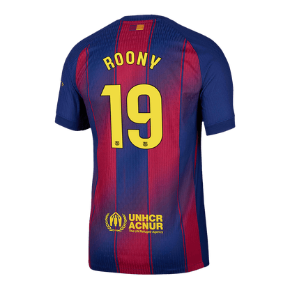 Tricouri Fotbal Barcelona ROONY #19 Acasă 2025/26 Authentic