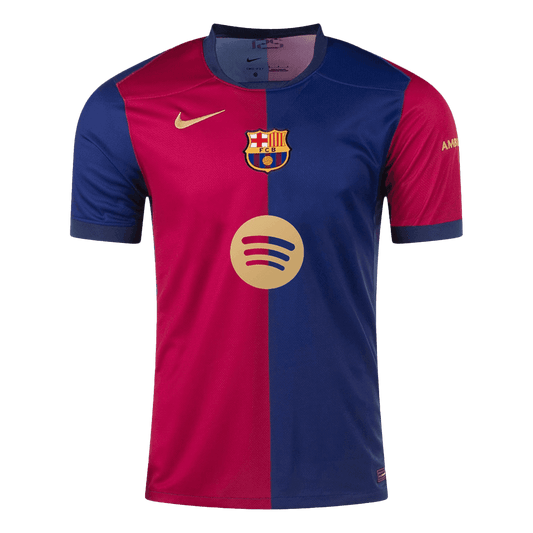 Tricouri Fotbal Barcelona Acasă 2024/25 (Spotify Logo Without Text) (mărime mare)