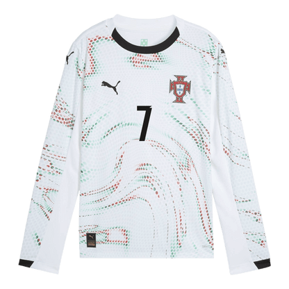 Tricouri Fotbal Portugalia RONALDO #7 Deplasare 2025 Mânecă Lungă (mărime mare)