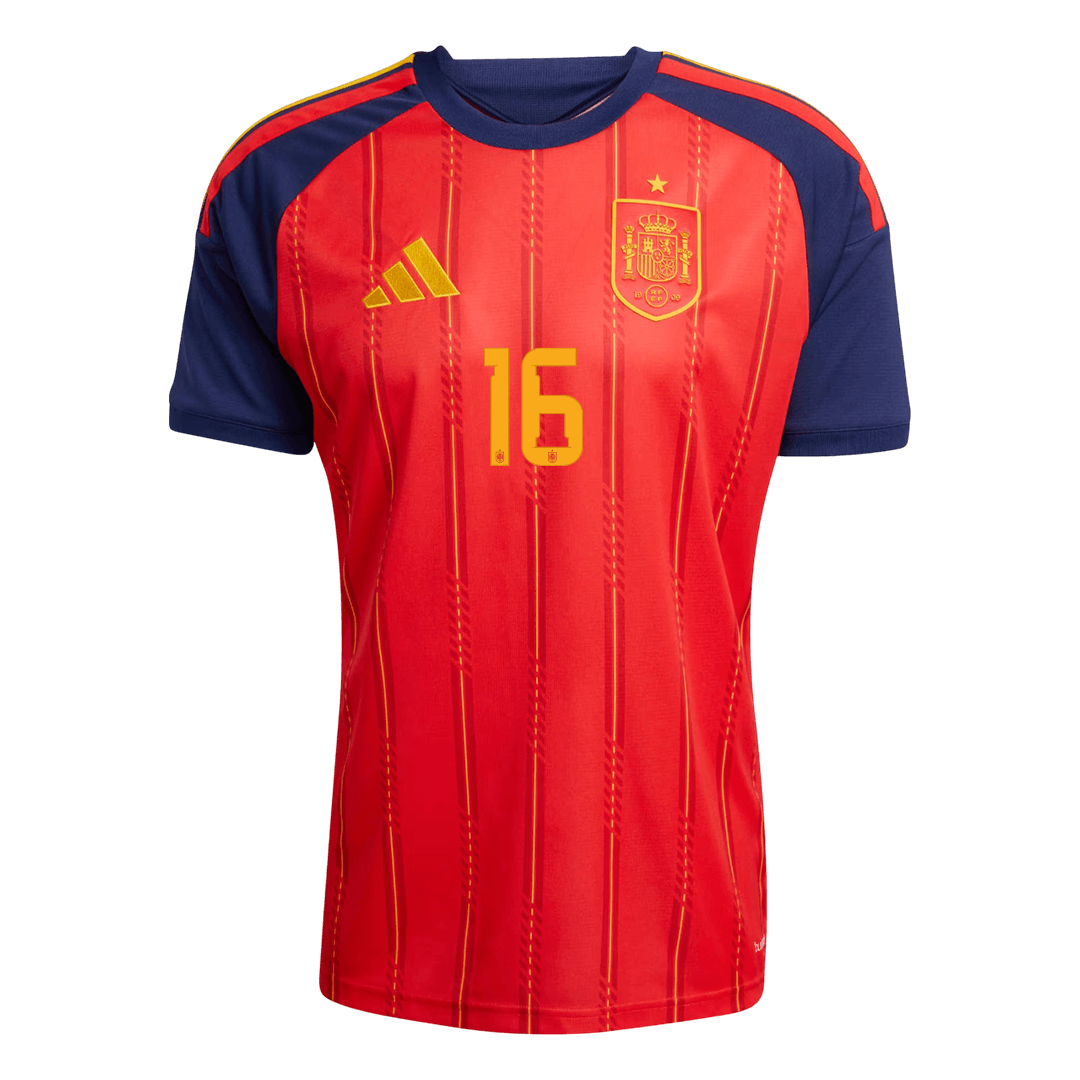 Tricouri Fotbal Spania RODRIGO #16 Acasă Cupa Mondială 2026 - Premium