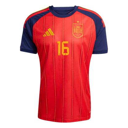 Tricouri Fotbal Spania RODRIGO #16 Acasă Cupa Mondială 2026 - Premium