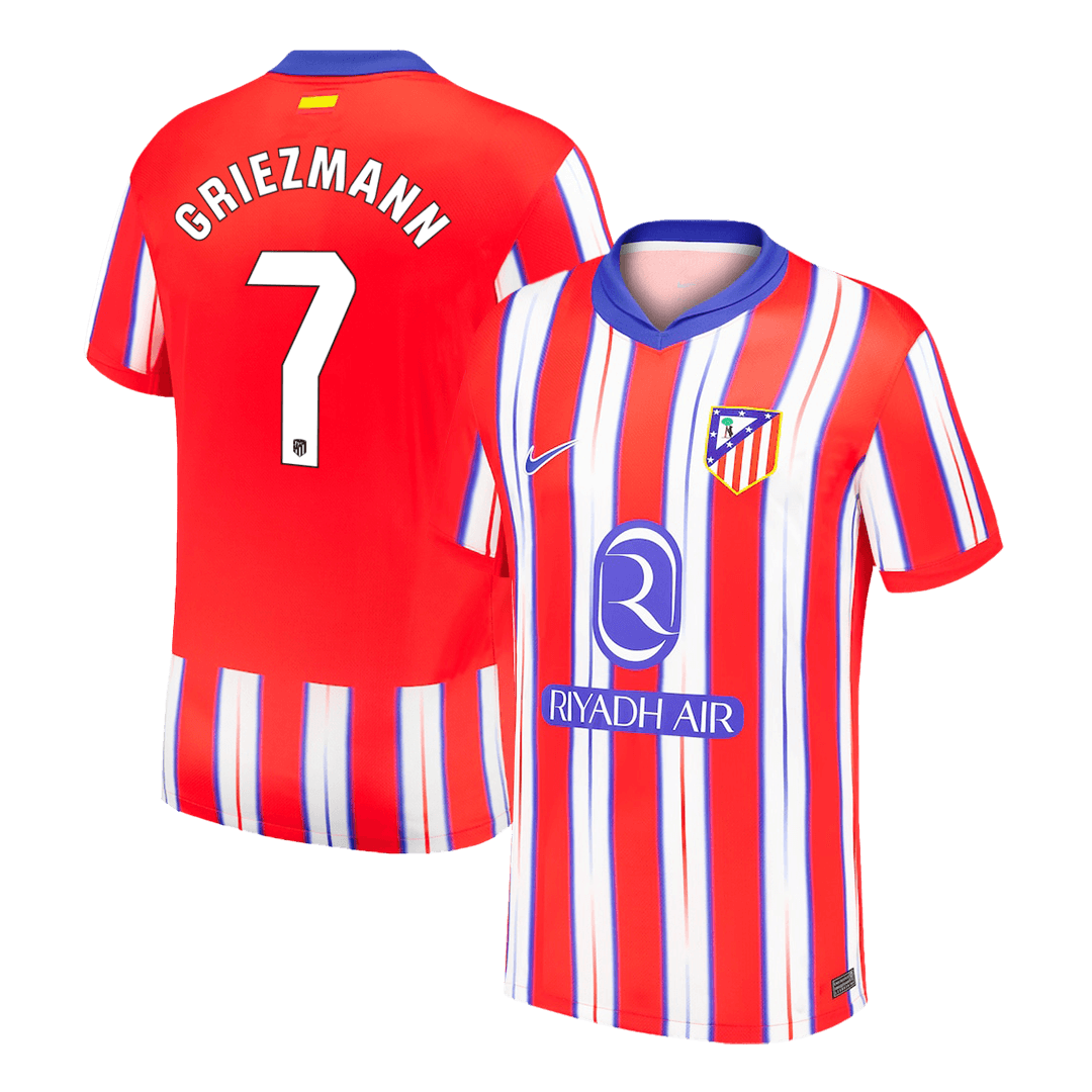 Tricouri Fotbal Atletico Madrid GRIEZMANN #7 Acasă 2024/25 (mărime mare)
