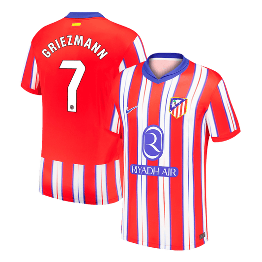 Tricouri Fotbal Atletico Madrid GRIEZMANN #7 Acasă 2024/25 (mărime mare)
