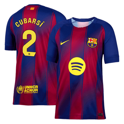 Tricouri Fotbal Barcelona CUBARSÍ #2 Acasă 2025/26 - Premium (mărime mare)