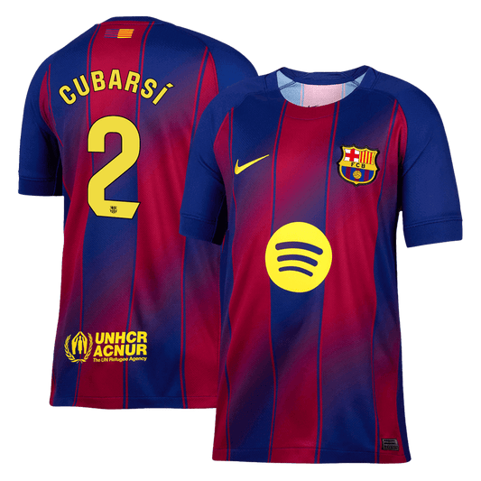 Tricouri Fotbal Barcelona CUBARSÍ #2 Acasă 2025/26 - Premium (mărime mare)