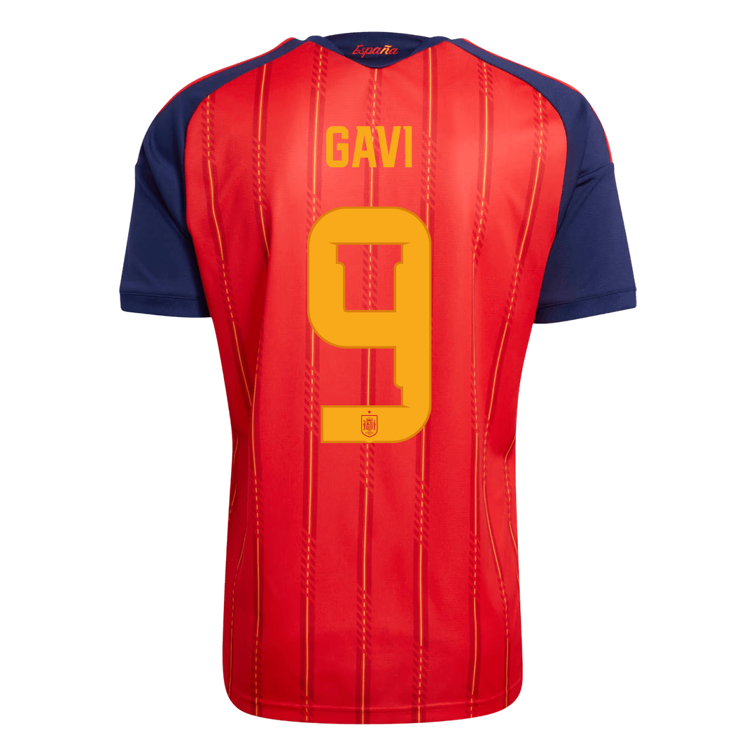 Tricouri Fotbal Spania GAVI #9 Acasă Cupa Mondială 2026 - Premium