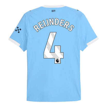 Tricouri Fotbal Manchester City REIJNDERS #4 Acasă 2025/26 Authentic