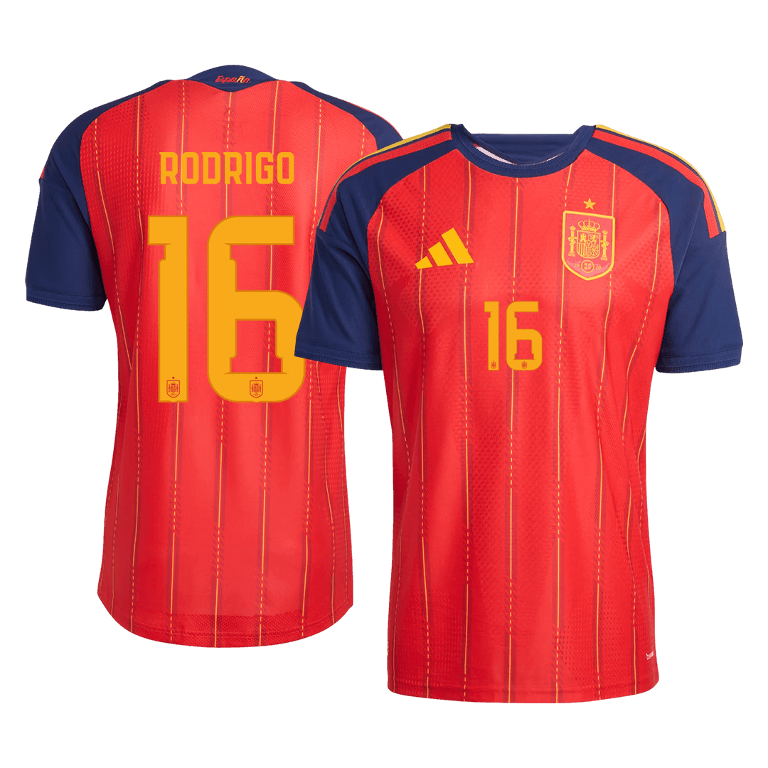 Tricouri Fotbal Spania RODRIGO #16 Acasă Cupa Mondială 2026 Authentic