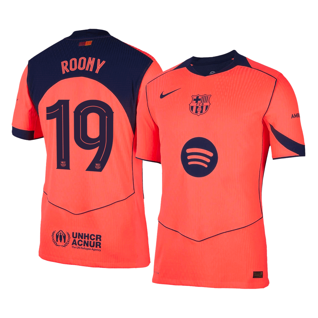 Tricouri Fotbal Barcelona ROONY 19 Treilea 2025/26 Authentic - UCL - TricouriFotbaliști Shop