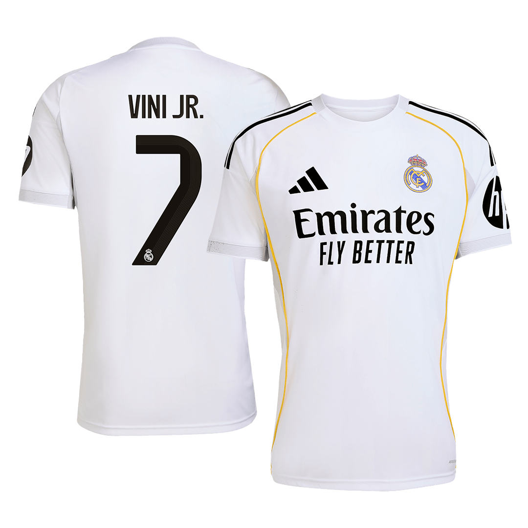 Tricouri Fotbal Real Madrid VINI JR. #7 Acasă 2025/26 - Premium