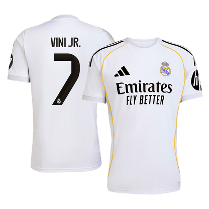 Tricouri Fotbal Real Madrid VINI JR. #7 Acasă 2025/26 - Premium