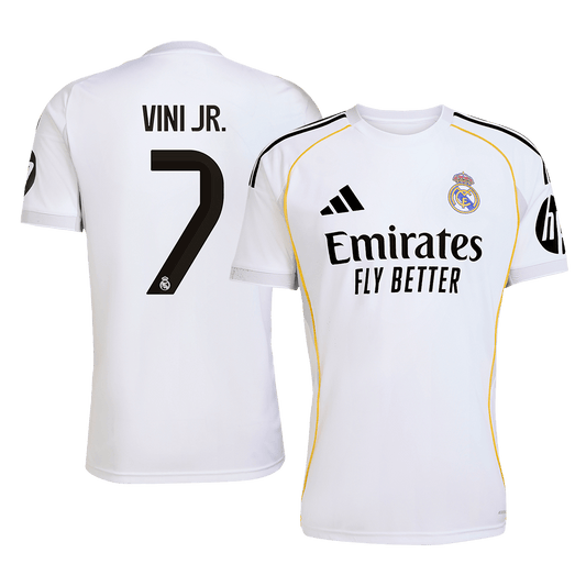 Tricouri Fotbal Real Madrid VINI JR. #7 Acasă 2025/26 - Premium