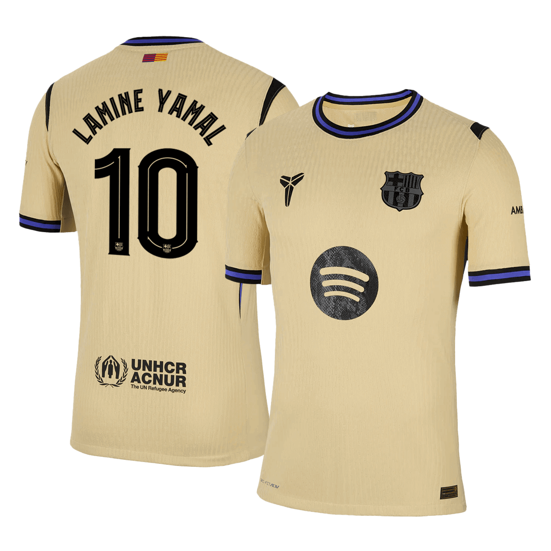 Tricouri Fotbal Barcelona LAMINE YAMAL #10 Deplasare 2025/26 Authentic - UCL