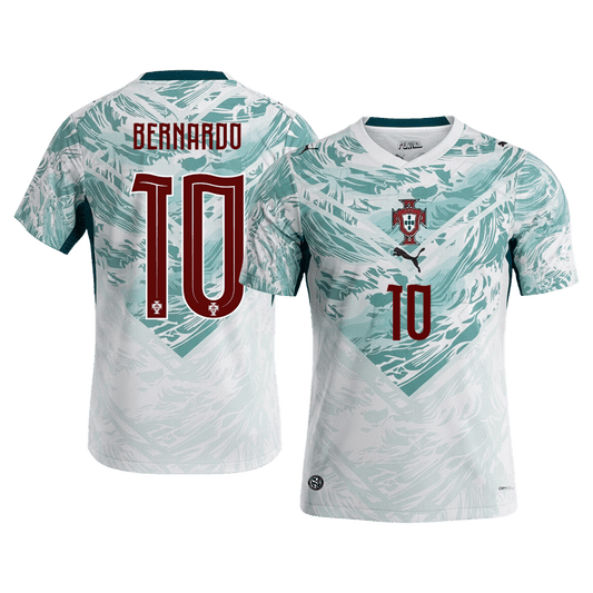 Tricouri Fotbal Portugalia BERNARDO #10 Deplasare Cupa Mondială 2026