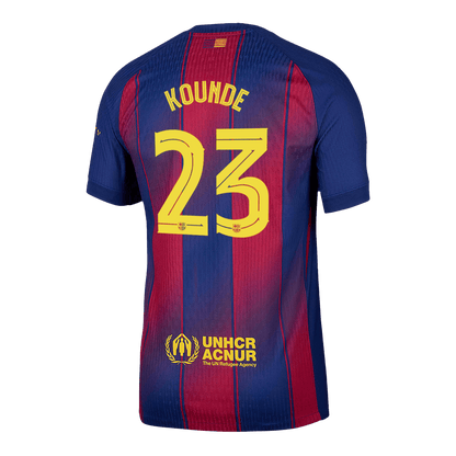 Tricouri Fotbal Barcelona KOUNDE #23 Acasă 2025/26 Authentic - UCL