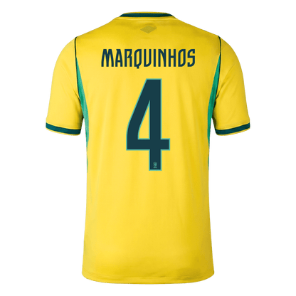 Tricouri Fotbal Brazilia MARQUINHOS #4 Acasă Cupa Mondială 2026
