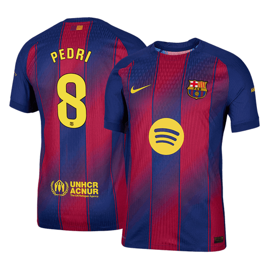 Tricouri Fotbal Barcelona PEDRI #8 Acasă 2025/26 Authentic