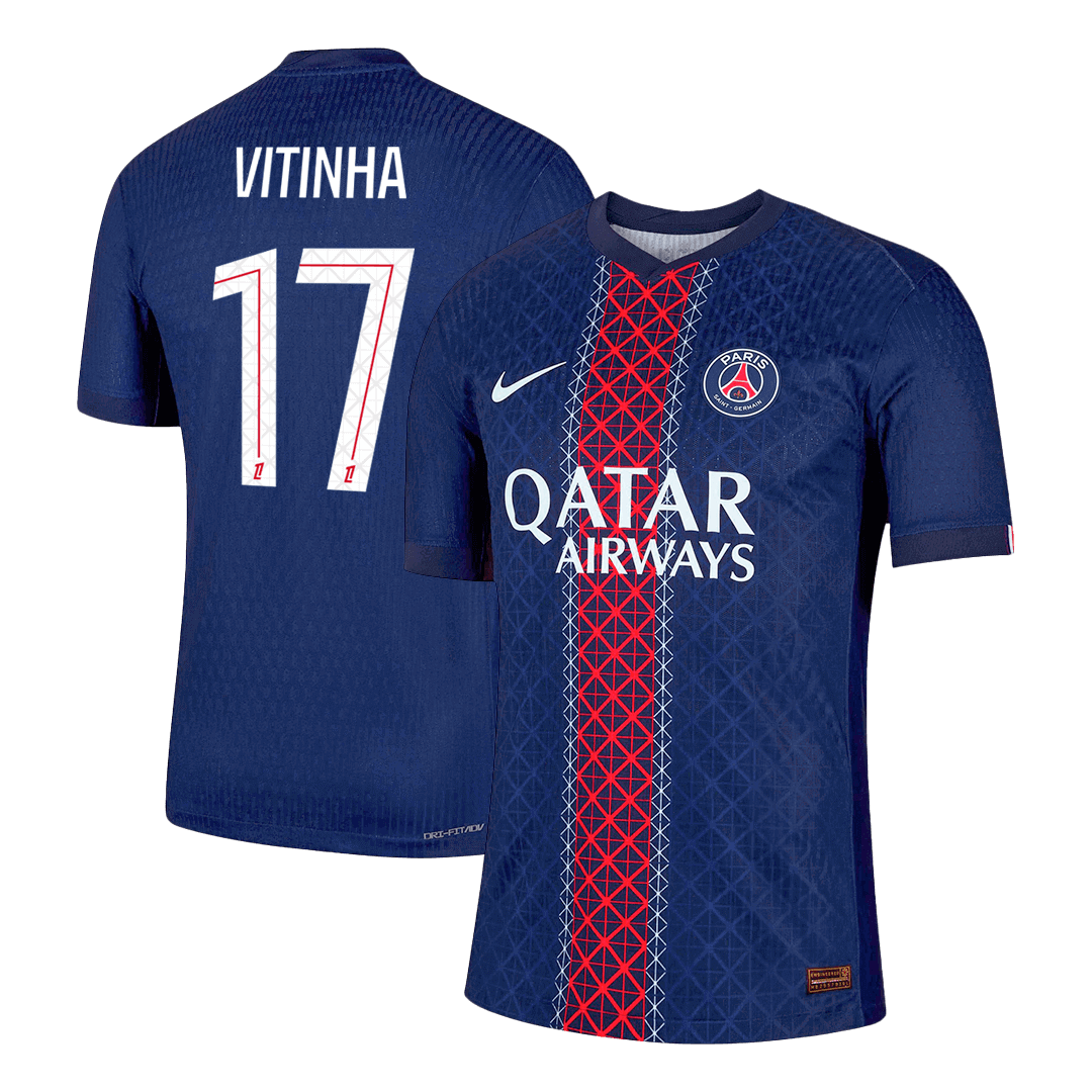 Tricouri Fotbal PSG VITINHA #17 Acasă 2025/26 Authentic