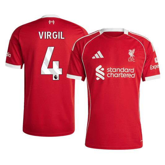 Tricouri Fotbal Liverpool VIRGIL #4 Acasă 2025/26