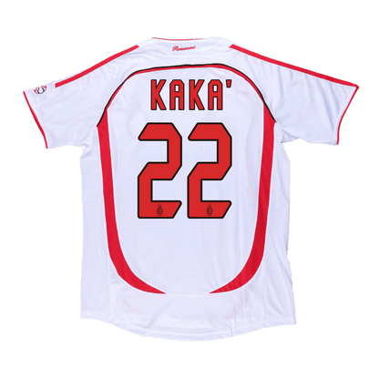 Tricouri Fotbal Vintage AC Milan KAKA' #22 Deplasare 2006/07 - UCL