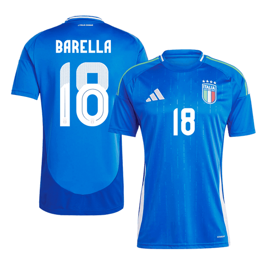Tricouri Fotbal Italia BARELLA #18 Acasă 2024 (mărime mare)
