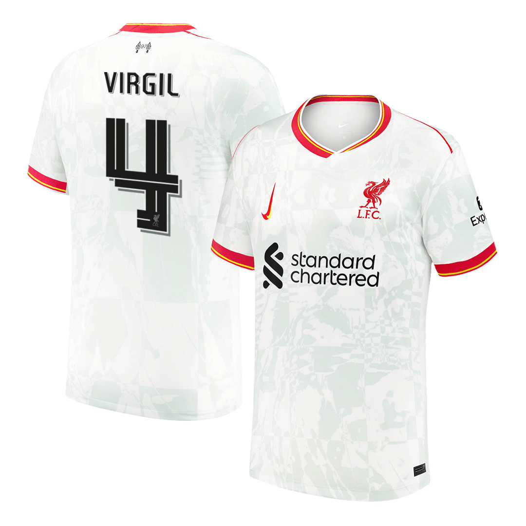 Tricouri Fotbal Liverpool VIRGIL #4 Treilea 2024/25 - UCL (mărime mare)