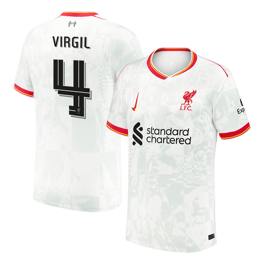 Tricouri Fotbal Liverpool VIRGIL #4 Treilea 2024/25 - UCL (mărime mare)