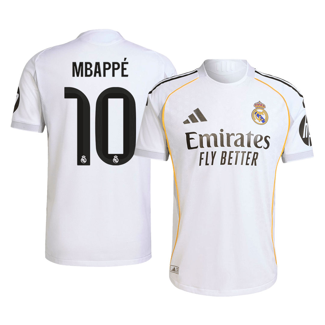 Tricouri Fotbal Real Madrid MBAPPÉ #10 Acasă 2025/26 Authentic