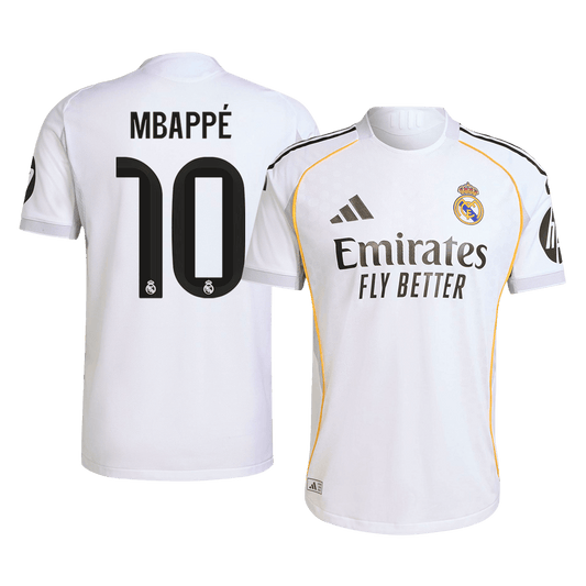 Tricouri Fotbal Real Madrid MBAPPÉ #10 Acasă 2025/26 Authentic