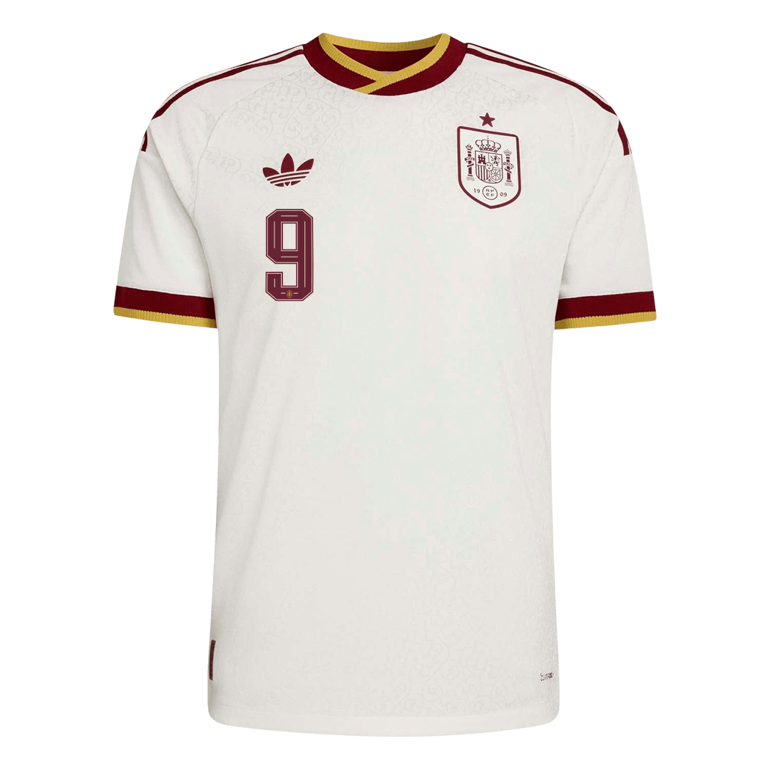 Tricouri Fotbal Spania GAVI #9 Deplasare Cupa Mondială 2026 Authentic