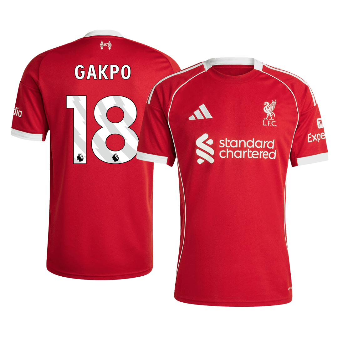 Tricouri Fotbal Liverpool GAKPO #18 Acasă 2025/26