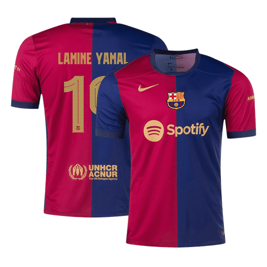 Tricouri Fotbal Barcelona LAMINE YAMAL #19 Acasă 2024/25 - UCL (mărime mare)