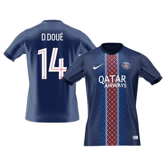 Tricouri Fotbal PSG D.DOUÉ #14 Acasă 2025/26 - Premium (mărime mare)