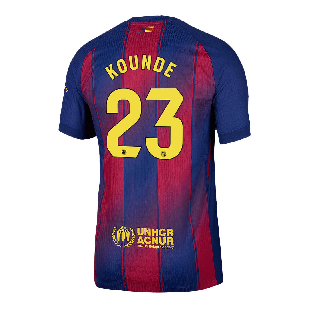 Tricouri Fotbal Barcelona KOUNDE #23 Acasă 2025/26 Authentic