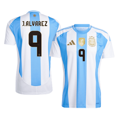 Tricouri Fotbal Argentina J.ALVAREZ #9 Acasă 2024 - Super