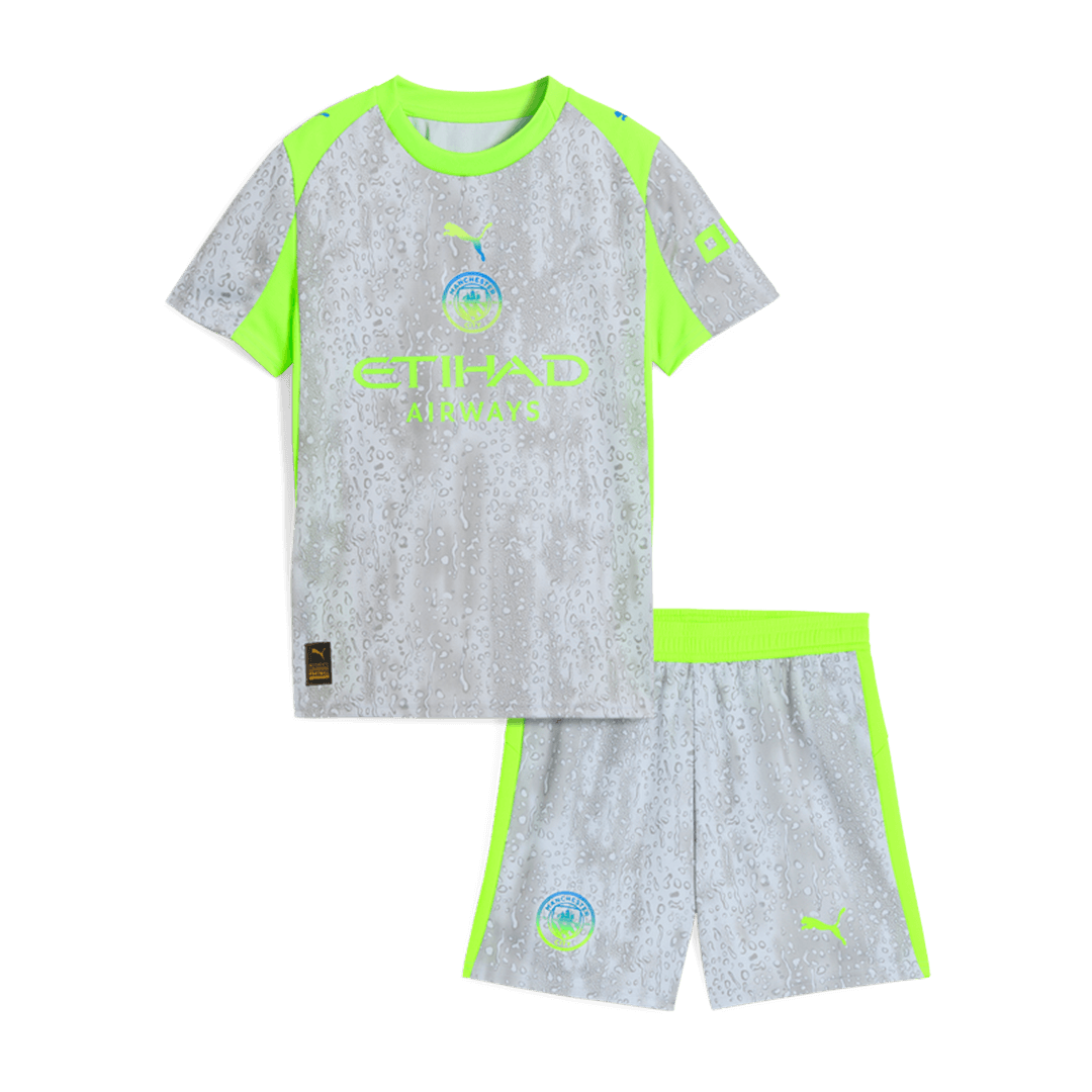 Set Tricouri Fotbal Manchester City Treilea 2025/26 Pentru Copii